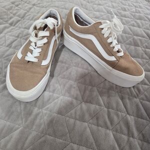 Vans Brown and White Casual Sneakers